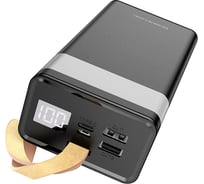 Внешний АКБ Borofone bj18a coolmy 30000mah, 2xusb, 2a, led дисплей, li-pol (черный) 0L-00054019