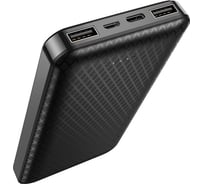 Внешний АКБ Borofone bj3 minimalist 10000mah, 2хusb, 2a, led, li-pol (черный) 0L-00049939