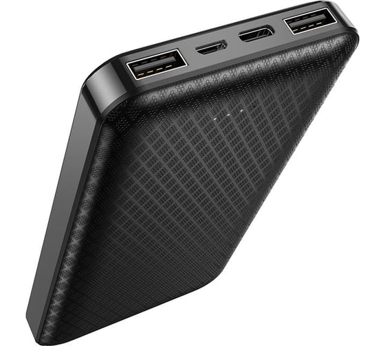 Внешний АКБ Borofone bj3 minimalist 10000mah, 2хusb, 2a, led, li-pol (черный) 0L-00049939 1