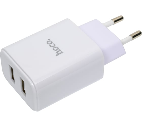 Сзу Hoco c62a victoria 2xusb, 2.1а (белый) 0L-00041401