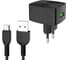 Сзу Hoco c70a cutting-edge 1xusb, 3а, 18w, qc3.0 + usb кабель microusb, 1м (черный) 0L-00048601 1