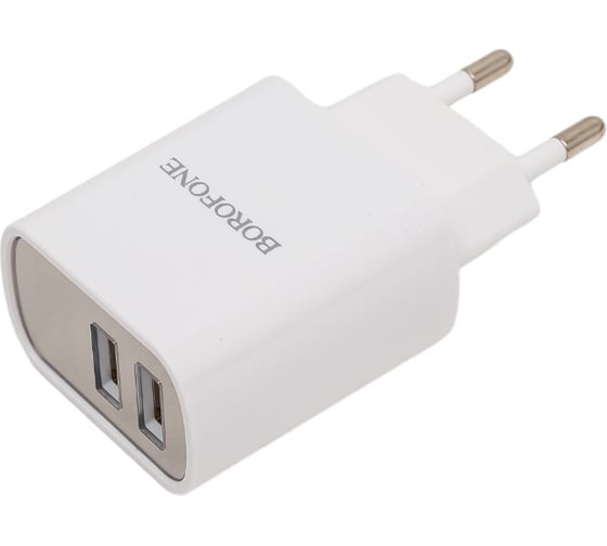 СЗУ Borofone ba58a mighty 2xusb, 2.4а, led дисплей (белый) 0L-00051169