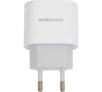 СЗУ Borofone ba62a wiseacre 1xusb + usb-c, 2,4a (белый) 0L-00054440