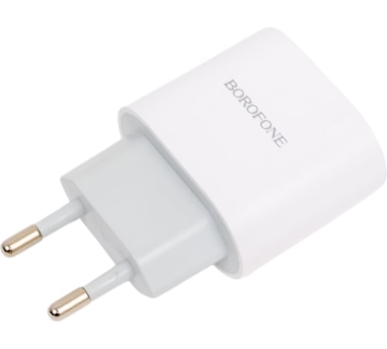 СЗУ Borofone ba62a wiseacre 1xusb + usb-c, 2,4a (белый) 0L-00054440
