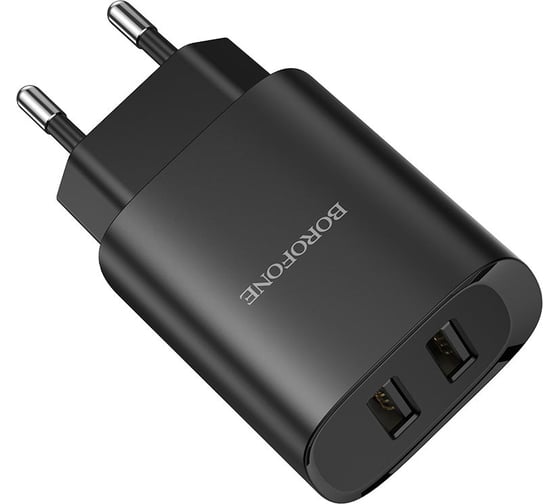 СЗУ Borofone bn2 super fast 2xusb, 2.1а (черный) 0L-00050248