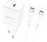 СЗУ Borofone bn6 field 1xusb-c pd20w, 3a + кабель usb-c type-c, 1м (белый) 0L-00055161 1
