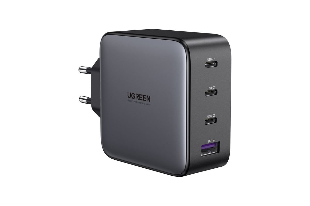 Сетевое зарядное устройство Ugreen USB A + 3 USB C 100W GaN Tech Fast  Charger 40747 - выгодная цена, отзывы, характеристики, фото - купить в  Москве и РФ