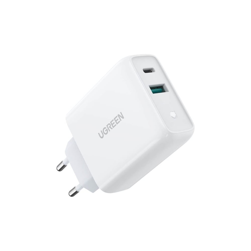 Сетевое зарядное устройство Ugreen USB A + USB C 36W Wall Charger, цвет  белый 60468 - выгодная цена, отзывы, характеристики, фото - купить в Москве  и РФ