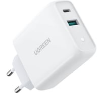 Сетевое зарядное устройство Ugreen USB A + USB C 36W Wall Charger, цвет белый 60468