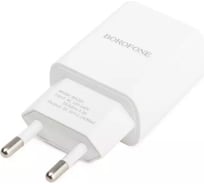 Сетевое зарядное устройство Borofone ba20a sharp 1xusb, 2.1а + кабель lightning 8-pin, 1м, белый 0L-00043189