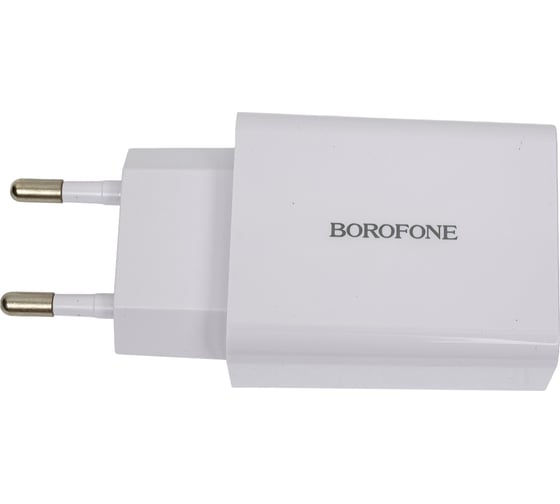 Сетевое зарядное устройство Borofone ba21a long journey 1xusb qc3.0, 18w, 3а + кабель microusb, 1м, белый 0L-00043639