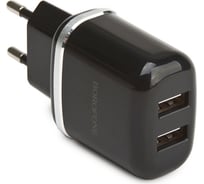 Сетевое зарядное устройство Borofone ba25a outstanding 2xusb, 2.4а, черный 0L-00044342