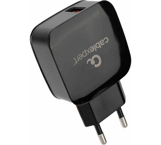 Зарядное устройство Cablexpert 18вт, 3а, qc3.0, 1 порт usb, черный, пакет, MP3A-PC-41