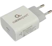 Зарядное устройство Cablexpert 20вт, 3а, qc3.0/pd, 1 порт type-c, белый, пакет, MP3A-PC-44