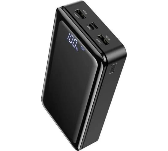 Внешний акб Borofone bj8 extreme 30000mah, 2xusb, 2a, led дисплей, li-pol, черный 0L-00050256