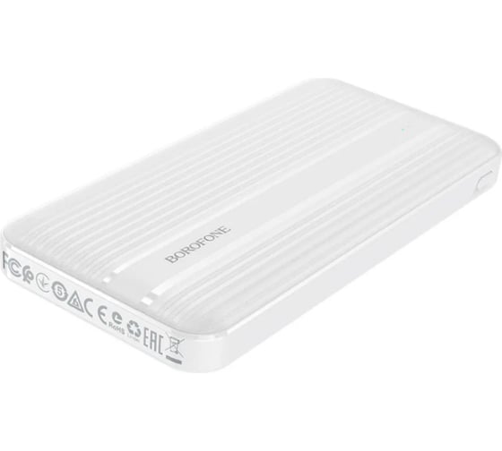 Внешний акб Borofone bj9 uranus 10000mah, 2xusb, qc3.0 3a, pd 18w, led, li-pol, белый 0L-00057516 1