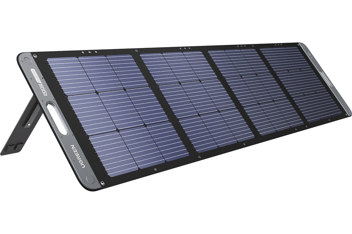 Портативная солнечная панель Ugreen sc200 (15114) solar panel 200вт. цвет:  темно-серый 15114_ - выгодная цена, отзывы, характеристики, фото - купить в  Москве и РФ