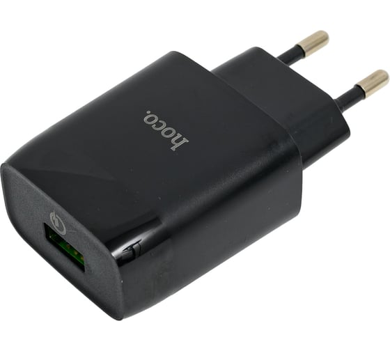 Сзу Hoco c72q glorious 1xusb, 3а, 18w, qc3.0 + usb кабель microusb, 1м (черный) 0L-MG-WF333