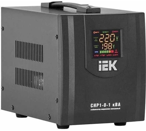 Переносной стабилизатор напряжения (1/220, 1кВА) IEK HOME СНР ИЭК IVS20-1-01000