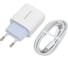 Сетевое зарядное устройство Borofone ba38a plus speedy 1xusb-c pd 20w, 3a + кабель lightning 8-pin, 1м, белый 0L-00050785 1