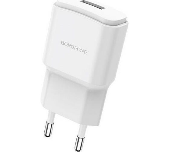 Сетевое зарядное устройство Borofone ba48a orion 1xusb, 2.1а + кабель type-c, 1м, белый 0L-00049121