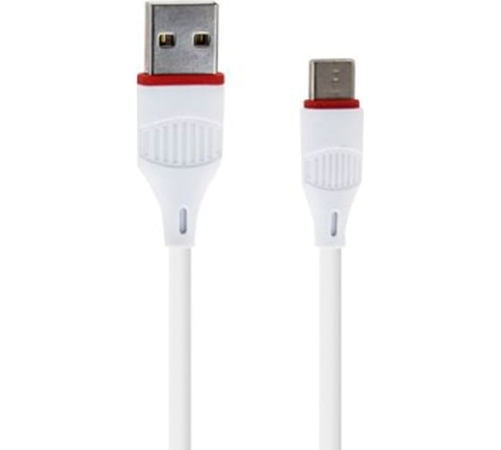 Сетевое зарядное устройство Borofone ba48a orion 1xusb, 2.1а + кабель type-c, 1м, белый 0L-00049121