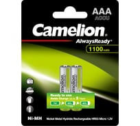 Аккумулятор Camelion Always Ready AAA-1100mAh Ni-Mh BL-2 (NH-AAA1100BP2, 1.2В) 15037