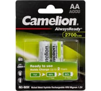 Аккумулятор Camelion Always Ready AA-2700mAh Ni-Mh BL-2 (NH-AA2700BP2, 1.2В) 15036