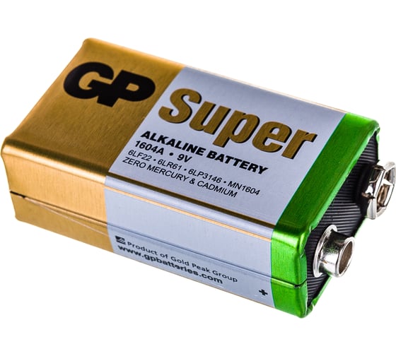 Алкалиновая батарейка GP Крона 1 шт Super Alkaline 1604A-5CR1 10/200 ...