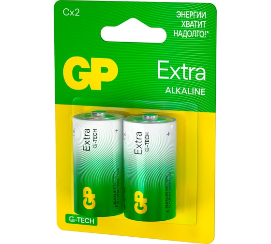Батарейки GP C / LR14 алкалиновые щелочные Extra Alkaline, набор 2 шт (14AXA21-BC2) 15783880
