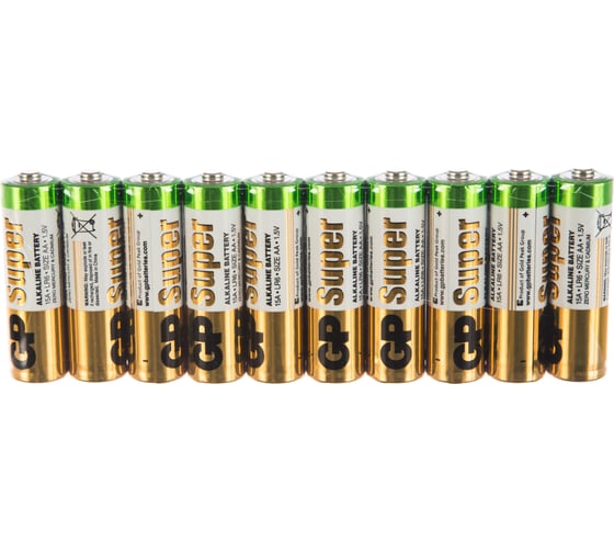 Алкалиновые батарейки GP АA 40 шт Super Alkaline 15А 15A-2CRVS40 ...