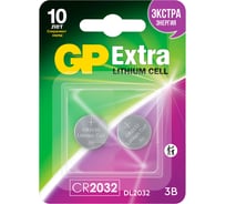 Литиевая дисковая батарейка GP Lithium CR2032X 2 шт. GP CR2032X 15783892