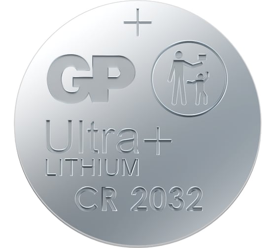 Литиевая дисковая батарейка GP Lithium Ultra Plus CR2032- 2 шт. CR2032UP-2CCRSBC2 15783892