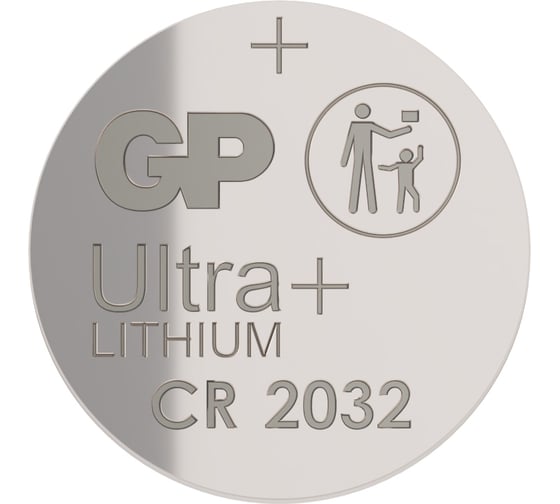 Литиевая дисковая батарейка GP Lithium Ultra Plus CR2032- 2 шт. CR2032UP-2CCRSBC2 15783892