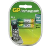 Перезаряжаемые аккумуляторы GP AAA 650 мАч 2 шт 65AAAHC-2DECRC2