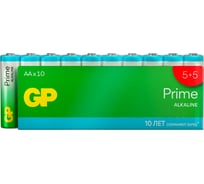 Алкалиновые пальчиковые батарейки GP АА Prime Alkaline, набор 10 шт. 19793 15783865