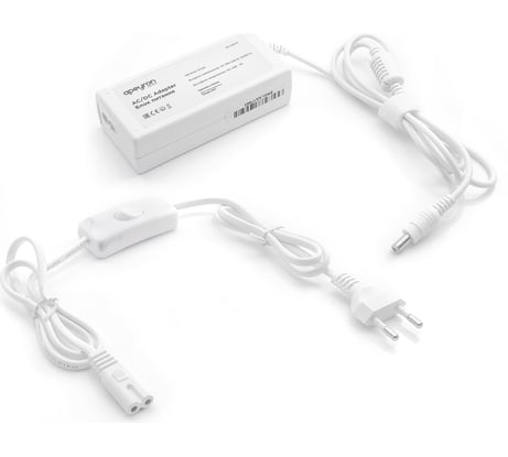 Сетевой адаптер Apeyron 24В, 72Вт, IP44, 3A, пластик белый, DC папа 5.5x2.5мм 03-60