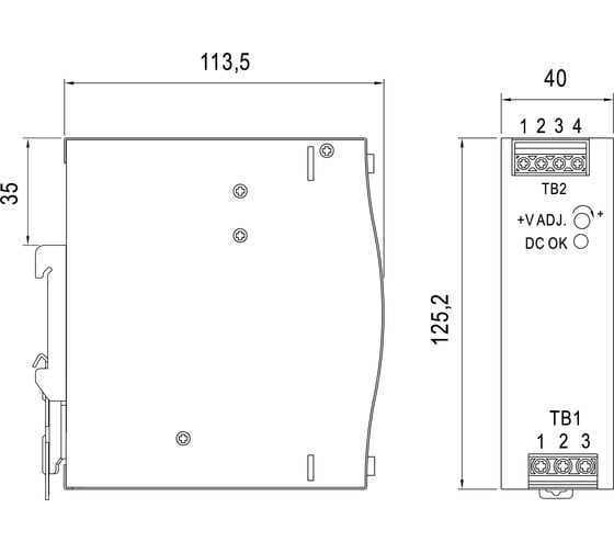 Источник питания Prompower ndr-100-12, на выходе 12 В DC, 8.3 а, 100 Вт. входное 85-264 В AC (120-370 В DC) NDR10012