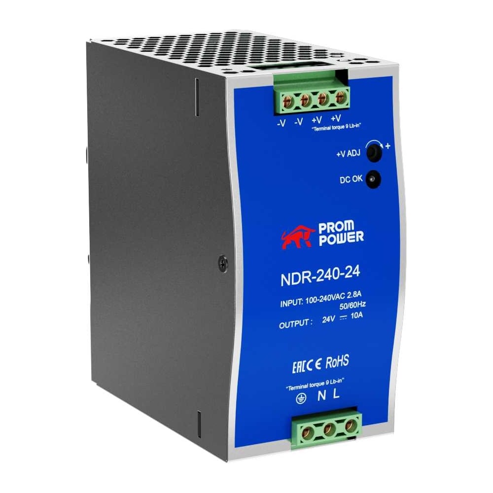 Источник питания Prompower ndr-240-24, на выходе 24 В DC, 10 а, 240 Вт ...