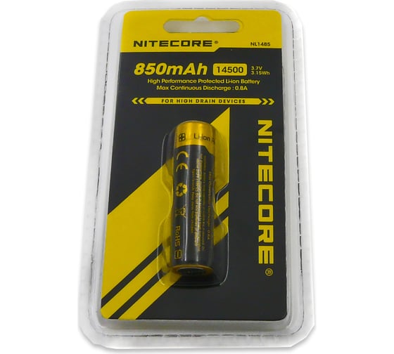 Аккумулятор Nitecore NL1485 14500 Li-ion 3.7v 850mA 9972
