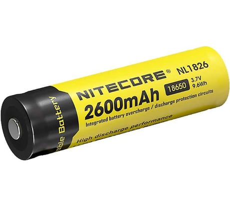 Аккумулятор Nitecore NL1826 18650 3.7v 2600mA 9324