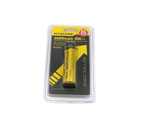 Аккумулятор Nitecore NL1826 18650 3.7v 2600mA 9324