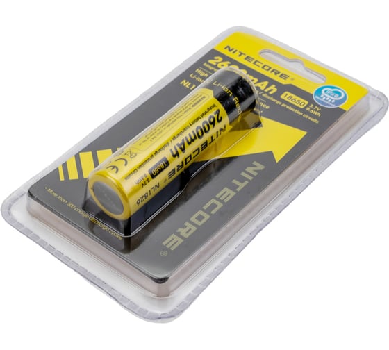 Аккумулятор Nitecore NL1826 18650 3.7v 2600mA 9324