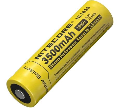 Аккумулятор Nitecore NL1835 18650 3.6v 3500mA Аккумулятор с защитой 15630