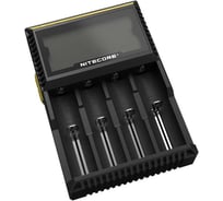 Зарядное устройство Nitecore D4 18650/16340 на 4АКБ Intellicharge V2 Совместим с Li-ion и Ni-MH/Ni-Cd аккумуляторами с автоматическим определением 11480
