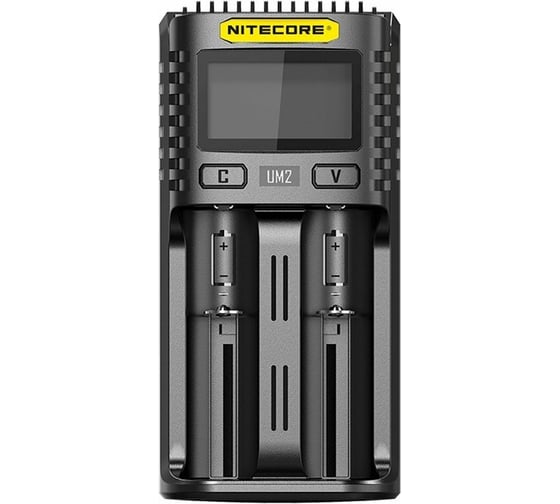 Зарядное устройство Nitecore UM2 18650/21700 на 2АКБ Intellicharge V2 Совместим с Li-ion/IMR и Ni-MH/Ni-Cd аккумуляторами с автоматическим определением 18264