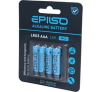 Элементы питания Epilso мизинчиковый lr03/aaa 1.5v 4 шт на блистере EPB-LR03-4BC