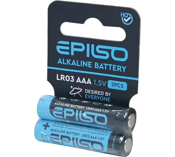Элементы питания Epilso мизинчиковый lr03/aaa 1.5v 2 шт на блистере EPB-LR03-2SC 1