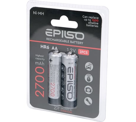 Никель-металл-гидридный аккумулятор Epilso (nimh)hr6/aa 2700mah 2bc 1.2v EPB-HR6-2.7