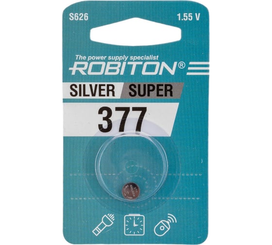Элемент питания Robiton SUPER R-377-BL1 377 (SR626SW) BL1 18471